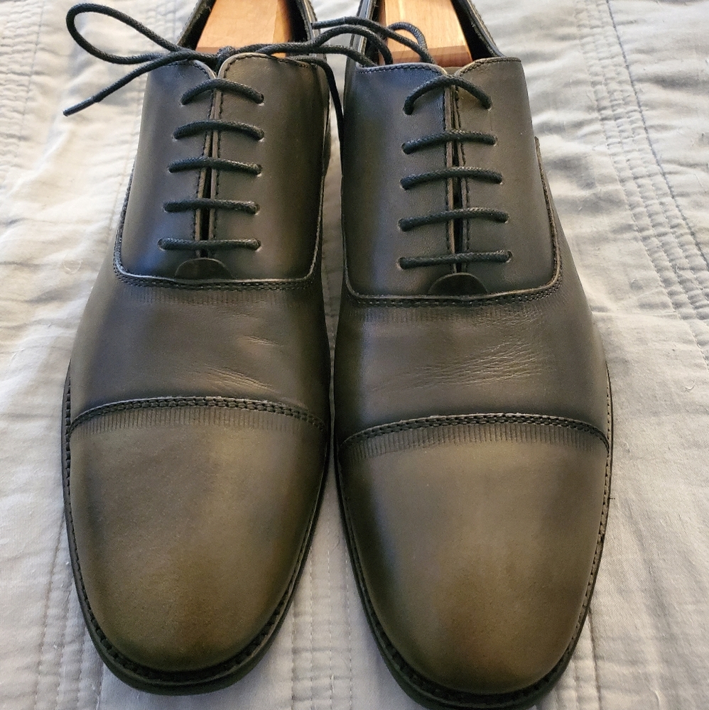 John Varvatos Dress Shoes Olive Green and Grey siz